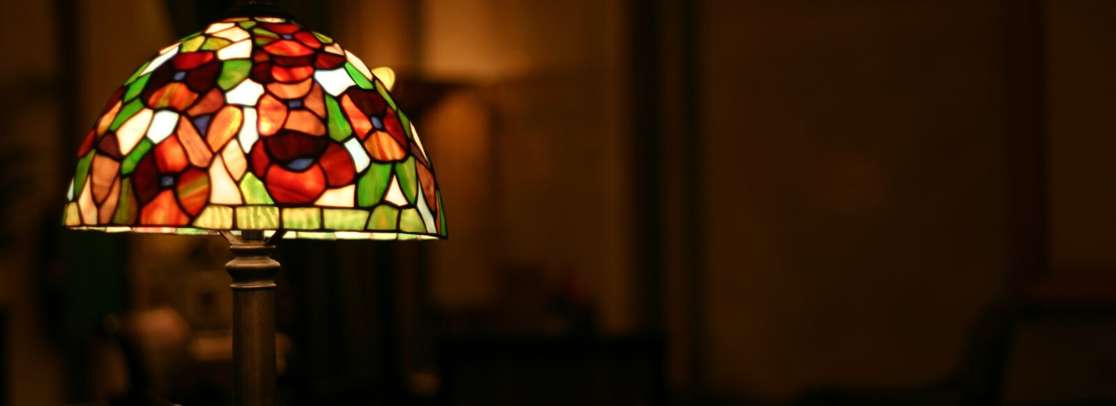 Close-Up Of Illuminated Green Lamp 