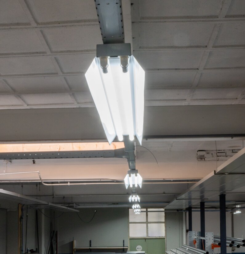 Ledification at sun protection company with led tubes