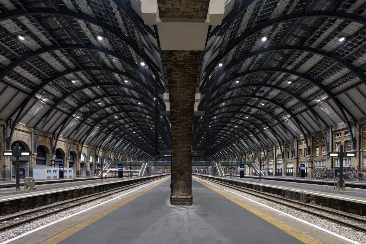 New lighting at Kings Cross Station