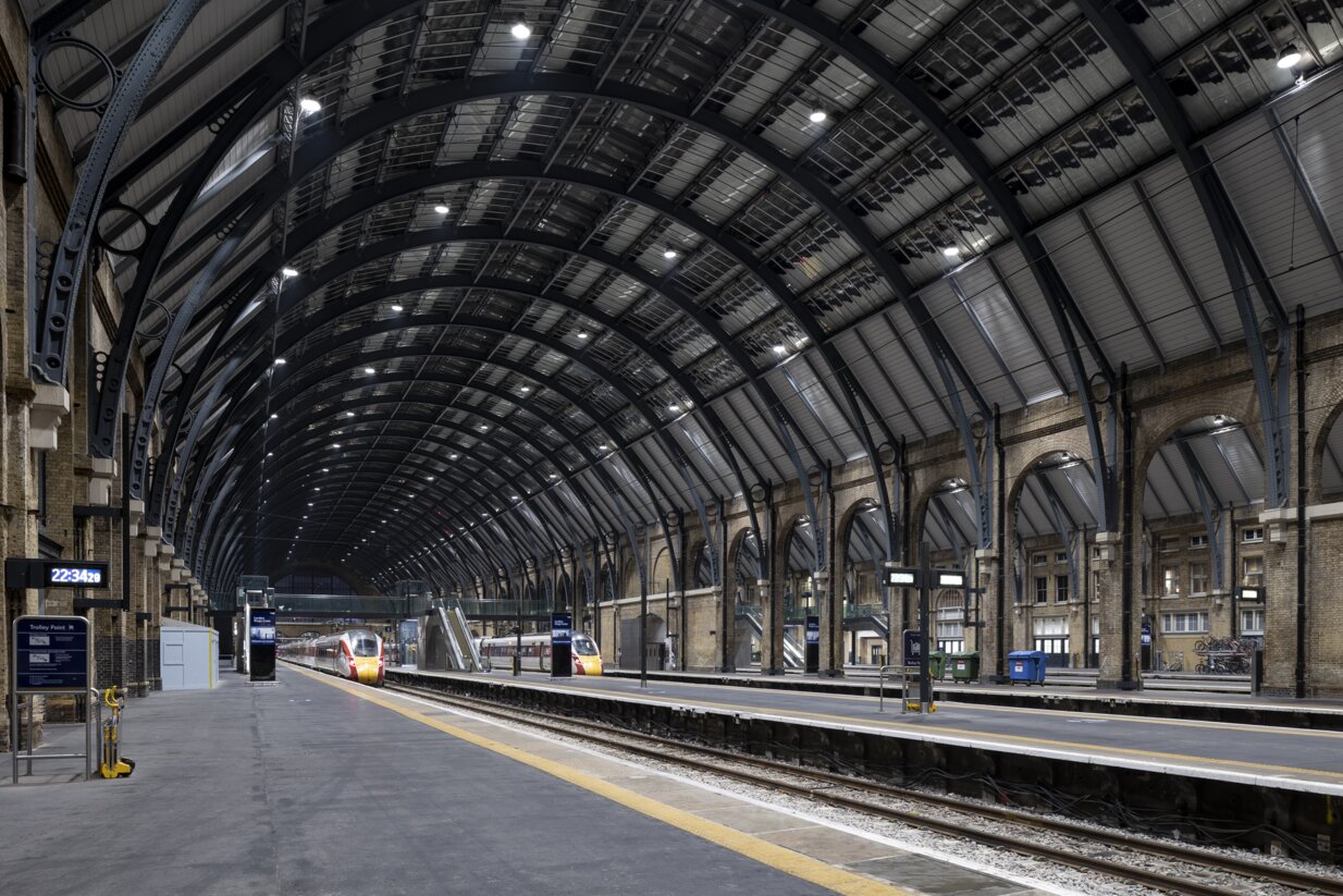 New lighting at Kings Cross Station