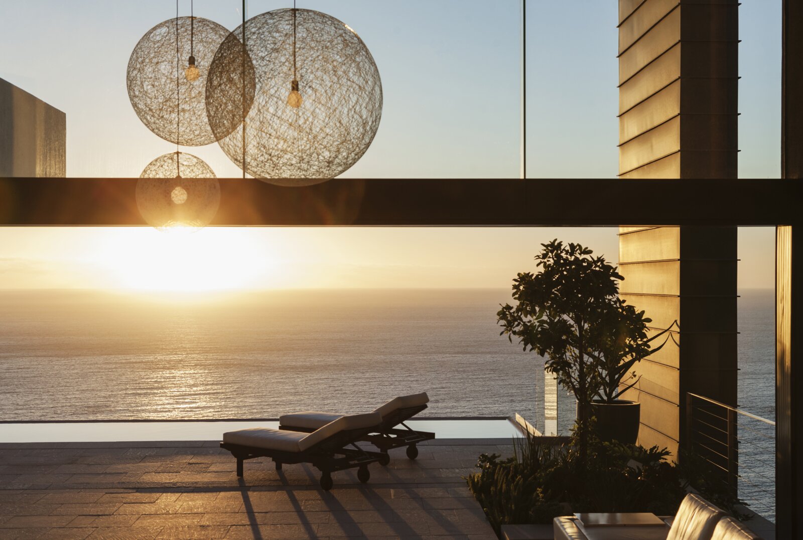 Patio of modern house