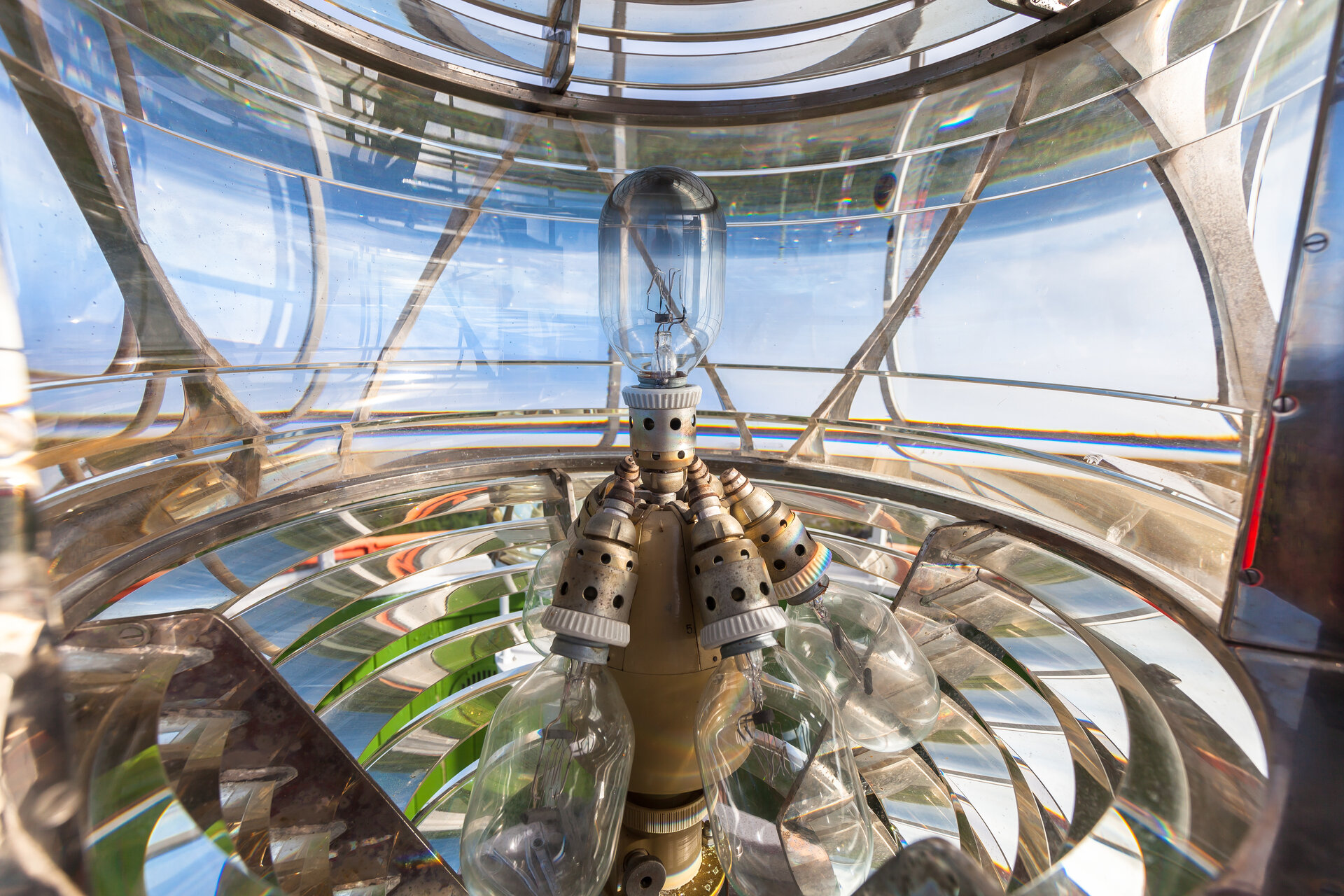 Lighthouse glass lamps